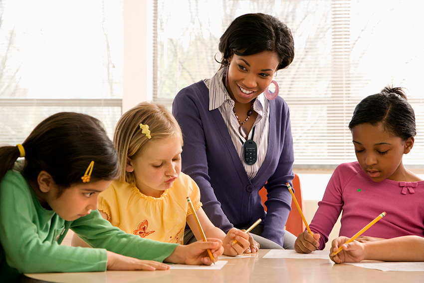 XD Teacher with 3 kids mic shadow MD